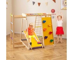 Promotions Vidaus žaidimų aikštelė, 6-in-1 džiunglių sporto kompleksas, 171.5x109.2x110.5 cm, Vaivorykštė, Medis