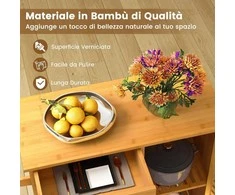 Promotions Virtuvės sala vežimėlis, 91x44x89 cm, natūralios spalvos