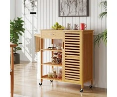 Promotions Virtuvės sala vežimėlis, 91x44x89 cm, natūralios spalvos