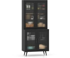 Promotions Virtuvės sandėliavimo spintelė, 80x40x178 cm, juoda