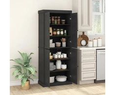Promotions Virtuvės spintelė 76x40x185 cm Juoda Saugykla