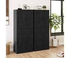 Promotions Virtuvės spintelė, 77x39x183 cm, juoda, su saugykla