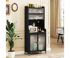 Promotions Virtuvės spintelė, 79x37x192 cm, juoda