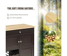 Promotions Virtuvės vežimėlis, 67.3x36.8x86.4 cm, Rudas