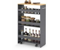 Promotions Virtuvinis vežimėlis, 47,5x13x80,5 cm, pilka, su laikymo vieta