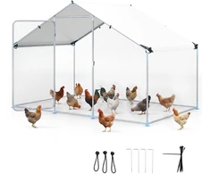 Promotions Vištidė 300x203x202 cm Sidabrinė metalinė