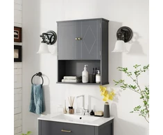 Promotions Vonios kambario sieninė spintelė 60x21x75 cm Juoda