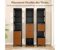 Promotions Vonios spintelė, 30.5x30.5x145 cm, juoda, MDF