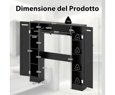 Promotions Vonios spintelė, 89x18x99 cm, juoda, MDF