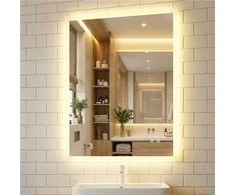 Promotions Vonios veidrodis, 80x60x3 cm, sidabrinis, LED su apsauga nuo rasojimo