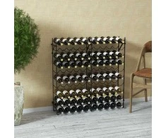 Promotions Vyno lentyna, 10 aukštų, 97.8x25.4x100.3 cm, juoda, metalas
