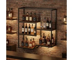 Promotions Vyno lentyna, 102x30x112 cm, ruda, su sandėliavimu