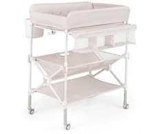 Promotions Vystymo stalas 80x66x99-104 cm smėlio spalvos, sulankstomas, atsparus vandeniui