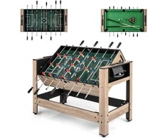 Promotions Žaidimų stalas, 2-in-1 sukamasis, 124.5x61x89 cm, rudas