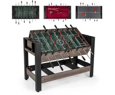 Promotions Žaidimų stalas, 3-in-1 Combo, 124.5x61x83.8 cm, rudas