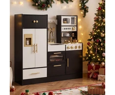 Promotions Žaidimų virtuvėlė 92,5x29x89,5 cm Juoda mediena