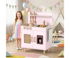 Promotions Žaislinė virtuvėlė, 52x31.5x73 cm, rožinė, medinė