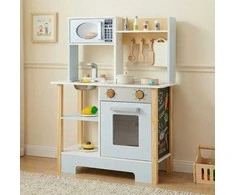 Promotions Žaislinė virtuvėlė, 61.5x26x85 cm, mėlyna, medinė