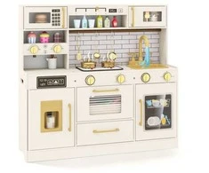 Promotions Žaislinė virtuvėlė, 86.4x25.4x81.3 cm, smėlio spalvos