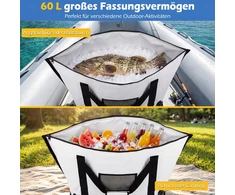 Promotions Žvejo Krepšys 98x46x50 cm Baltas PVC Vandeniui Atsparus Izoliuotas Saugojimas