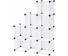 SONGMICS modulinė plastikinė lentyna su 9 lentynomis 93 x 31 x 123 cm LPC115S