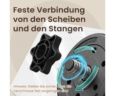 SONGMICS 2-in-1 hanteliai, hantelių rinkinys su jungiamuoju plieniniu vamzdžiu, 2 x 15 kg, juodos spalvos
