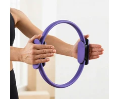 Relaxdays 6 dalių Pilates rinkinys: žiedas, kamuolys, juostos