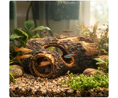 Relaxdays Akvariumo dekoracija 5,5x13,5x9 cm Ruda Polirezinas