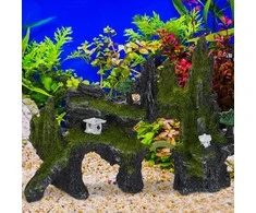 Relaxdays Akvariumo dekoracija, uolienos formacija, 17x23,5x8,5 cm, pilka