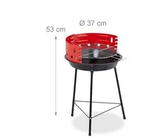 Relaxdays Anglinė kepsninė su stovu Ø 37 cm