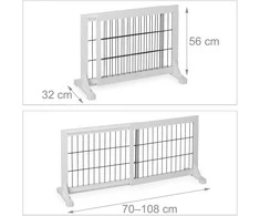 Relaxdays Balti apsauginiai varteliai 56 cm