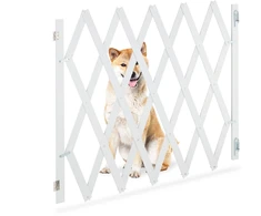 Relaxdays Apsauginiai varteliai, bambukas, 87-97x34-140 cm, balta