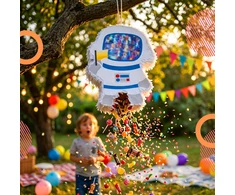 Relaxdays Astronauto piñatos rinkinys su lazda ir kauke