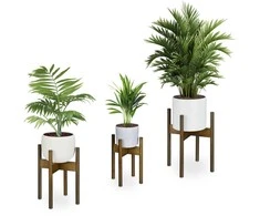 Relaxdays Augalų stovai, bambukas, 33x25x25 cm, 38x30x30 cm, 40x34x34 cm, ruda