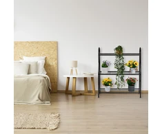 Relaxdays Augalų stovas, 83x71x24,5 cm, juodas, metalas