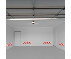 Relaxdays Automobilio durelių apsauga, 10x50x1,5 cm, raudona, balta, putplastis