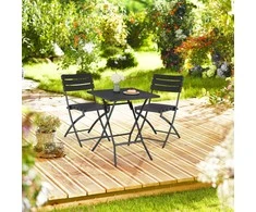Lauko baldų komplektas Relaxdays Balkono baldų komplektas, 74x61x61 cm, medžio imitacija