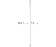 Relaxdays 100 bambukinių iešmelių 90 cm ilgio