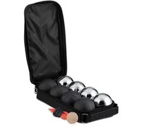 Relaxdays Boules rinkinys, 7.2 cm, juoda sidabrinė