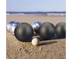 Relaxdays Boules rinkinys, 7.2 cm, juoda sidabrinė
