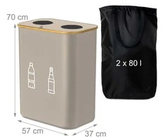 Relaxdays Taros butelių surinktuvas 160 l