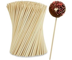 Kodustaar 400x Bambukiniai pagaliukai cake pop saldainiams