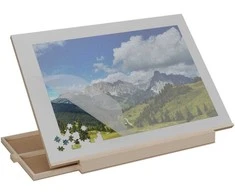 Relaxdays Dėlionės lenta, pasvirusi, 6,5x79x56 cm, natūrali ruda
