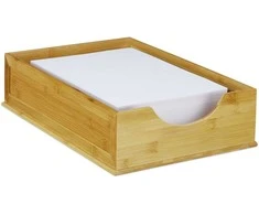 Relaxdays Dokumentų dėklas, bambukas, 10x26,5x39 cm, rudas