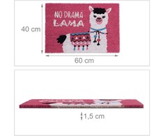 Kodustaar Rožinis kokoso pluošto durų kilimėlis su lama