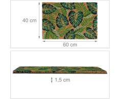 Kodustaar Kokosinis durų kilimėlis su monstera lapais