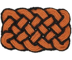 Relaxdays Durų kilimėlis, 2.5x75x45 cm, Oranžinė, Juoda