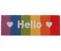 Kodustaar hello rainbow 75x25 kokoso pluošto durų kilimėlis