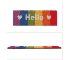 Kodustaar hello rainbow 75x25 kokoso pluošto durų kilimėlis