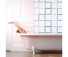 Relaxdays Dušo ritininė užuolaida, 240x60x5 cm, balta